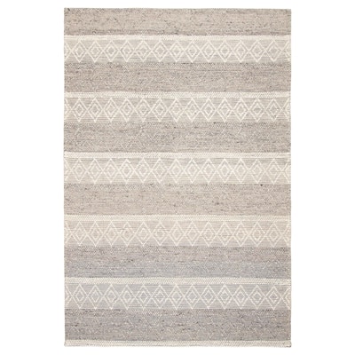 ECARPETGALLERY Braid weave Sienna Grey Wool Rug - 6'1 x 9'0