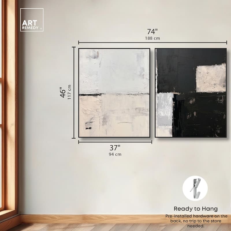 Shattered Symmetry I Canvas Set of 2 by Art Remedy