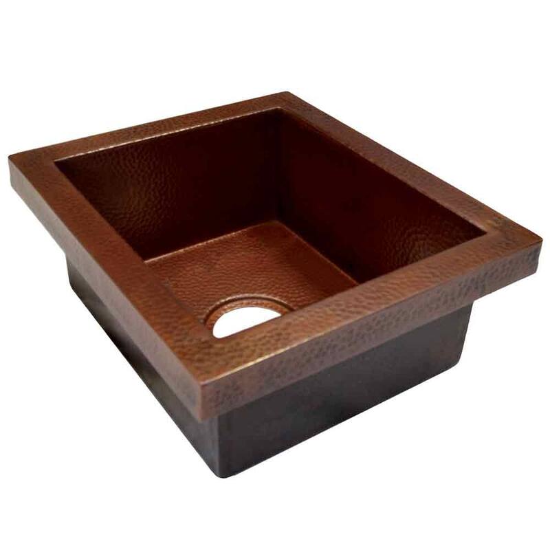 Native Trails Manhattan 17" x 15" Single Basin Drop In 16-Gauge Copper