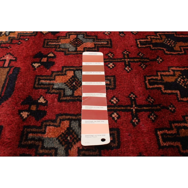 ECARPETGALLERY Hand-knotted Andelz Red Wool Rug - 3'6 x 12'10