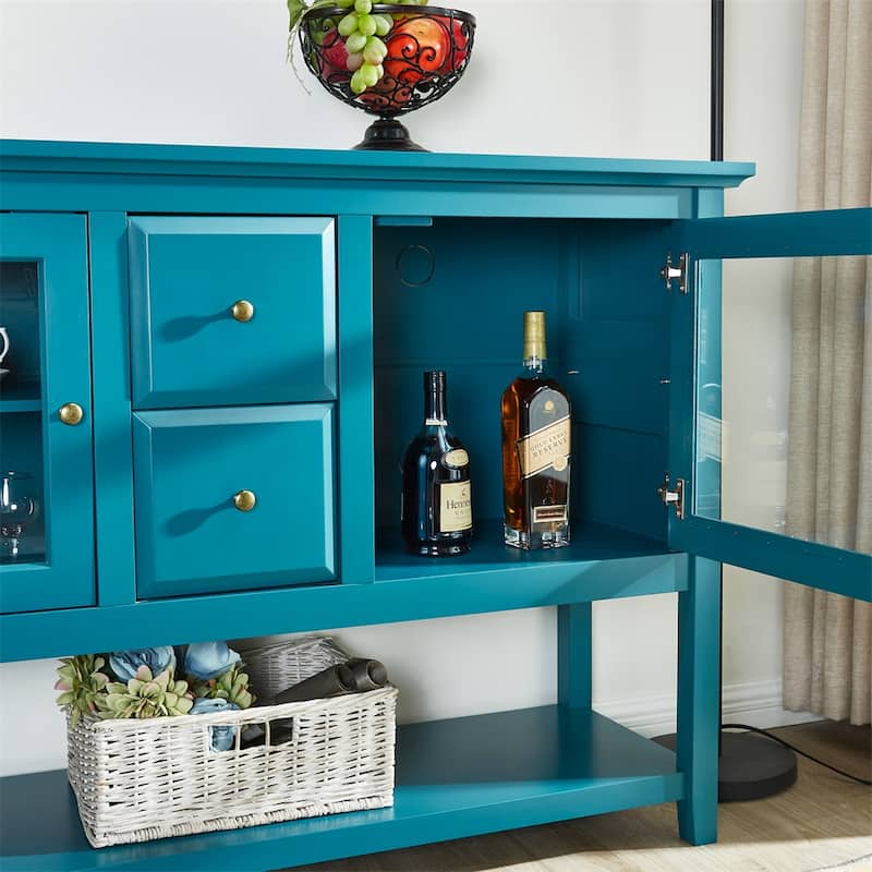 52" Sideboard Storage with Adjustable Shelves,Sideboard Buffet Cabinet