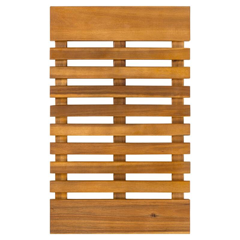 Paige Acacia Wood Slat Natural Indoor/Outdoor Shower Mat
