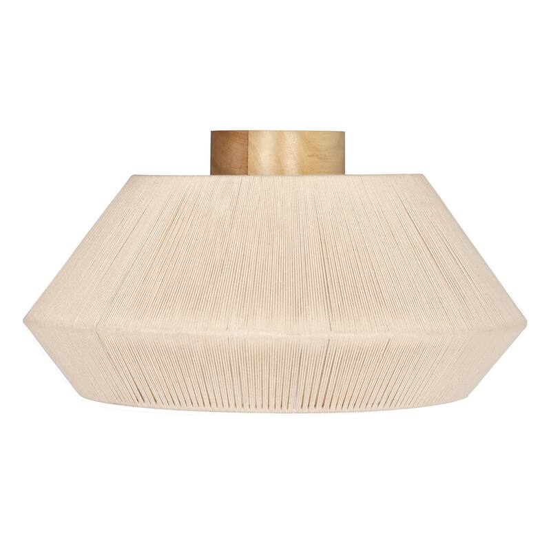 EGLO Lanier 1-Light Ceiling Light - Wood Canopy - Black, Cream