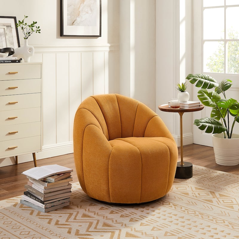 Art Leon Modern Swivel Barrel Chair