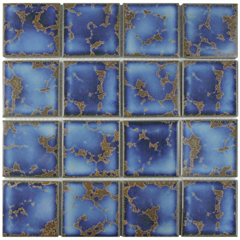 Merola Tile Channel Terra Azure Mega Square 12-1/4" x 12-1/4" Porcelain Floor and Wall Tile