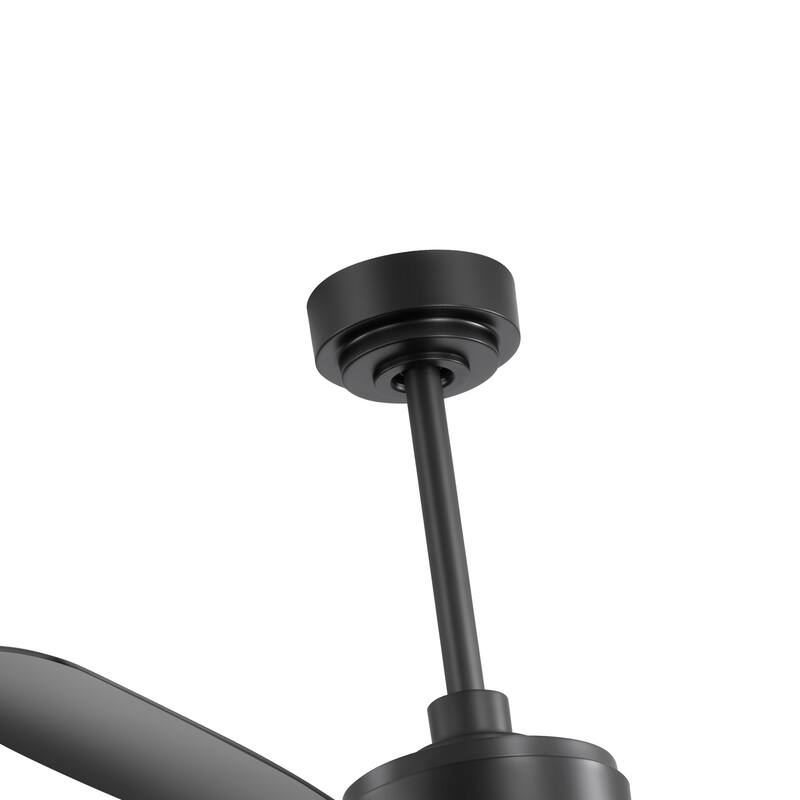 52-inch Black Waterproof Outdoor Ceiling Fan with Light Remote(3-Blade)
