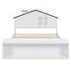preview thumbnail 13 of 13, Full Size House Platform Bed with LED Lights and Storage, White Finish