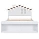 preview thumbnail 13 of 12, Rustic Full Size House Platform Kids Bed Frame with LED Lights, Multi-storage Space, No Box Spring Required, White