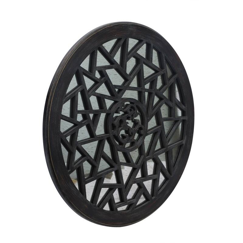 Utopia Alley Round Mirror- Mirror for Wall- Wall Mounted Mirror, Living Room, Bedroom & Bathroom Mirror for Wall, Bronze, 23.6"