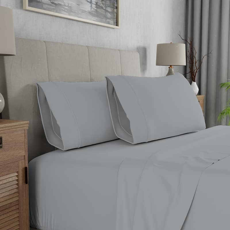 Color Sense 100% Cotton Ultra-Soft & Silky Pillowcase Set