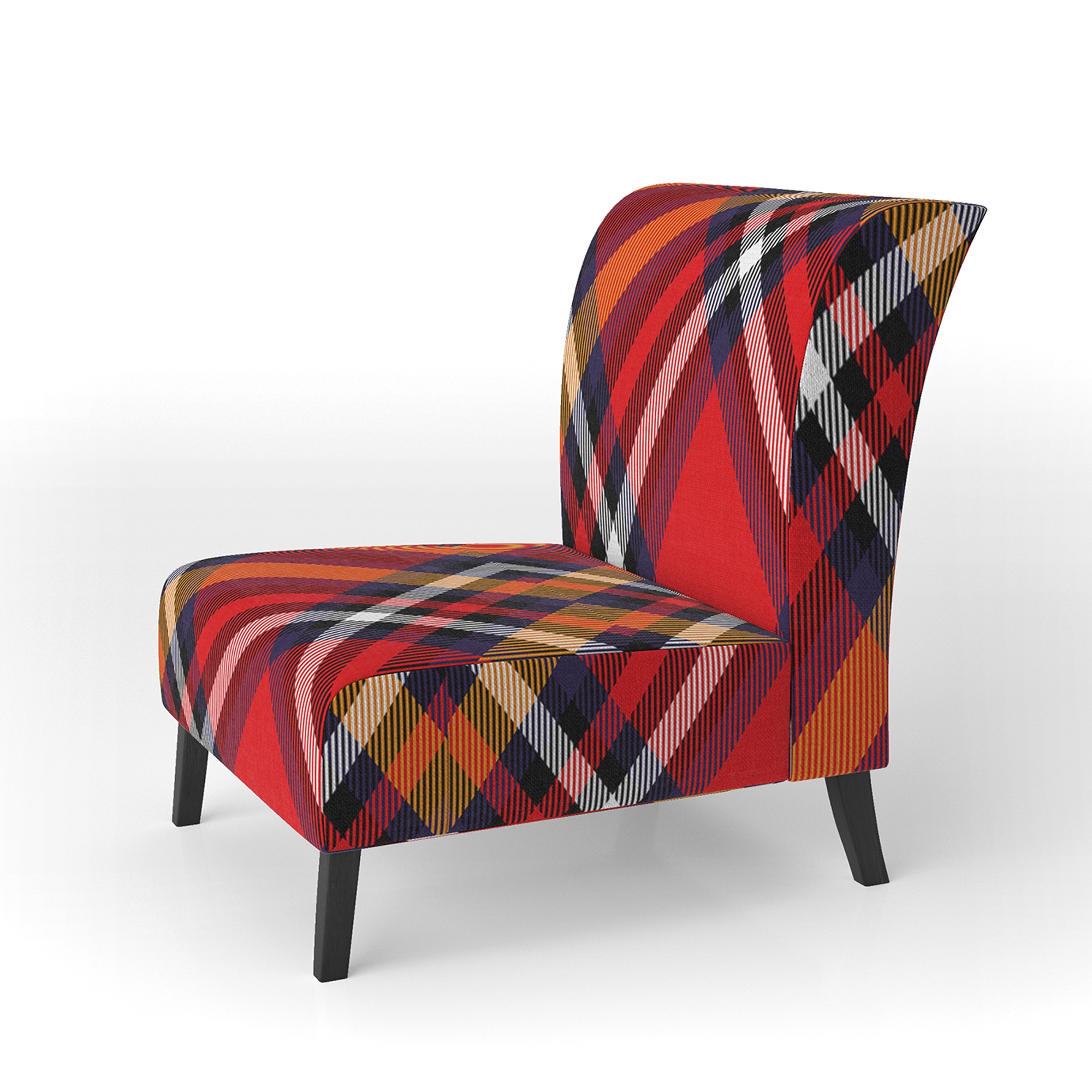 Red tartan tub 2025 chair