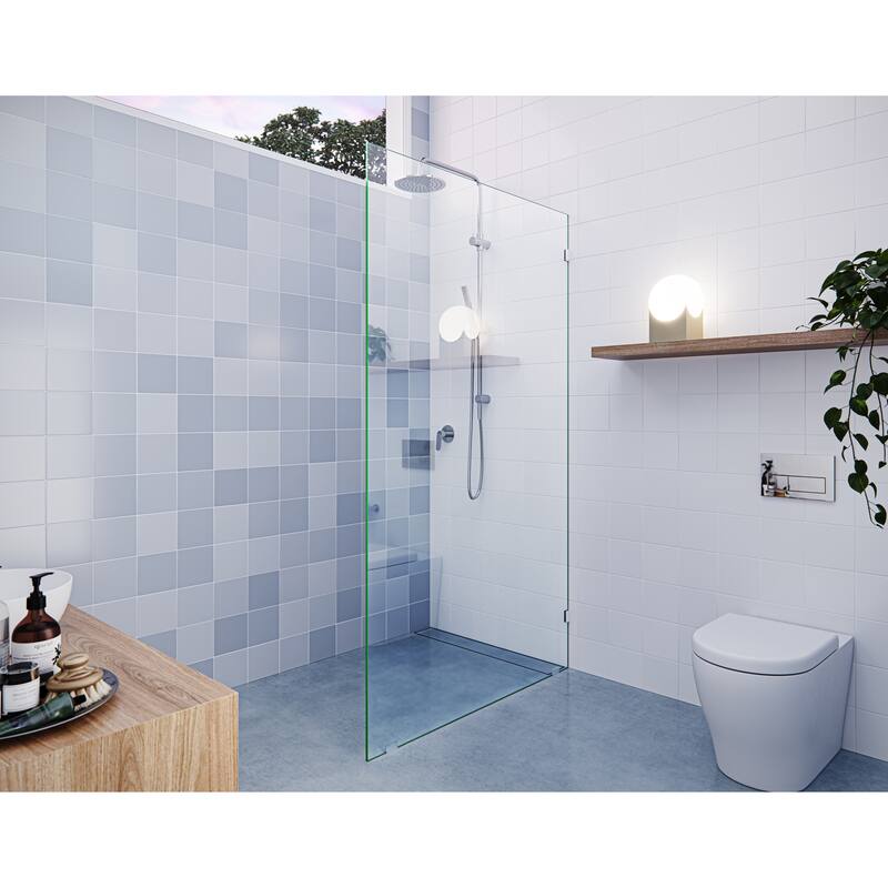 Glass Warehouse 78" x 41" Frameless Shower Door - Single Fixed Panel