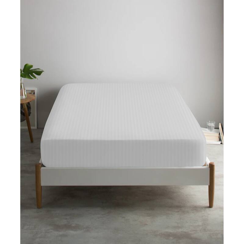 Feather & Stitch 500 Thread Count Damask Stripe ONLY Fitted Sheet