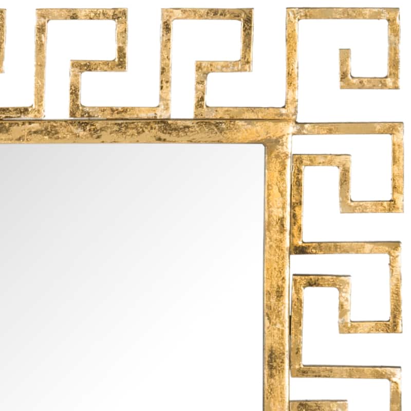 SAFAVIEH Eliana Greek Key Antique Gold 23-inch Square Decorative Mirror - 23" x 0.5" x 23" - 23Wx1Dx23H