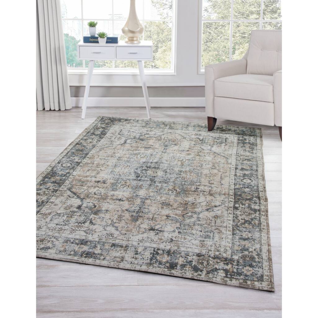Galveston Charcoal/Brown/Multi Area Rug 8x10 - 8' x 10'