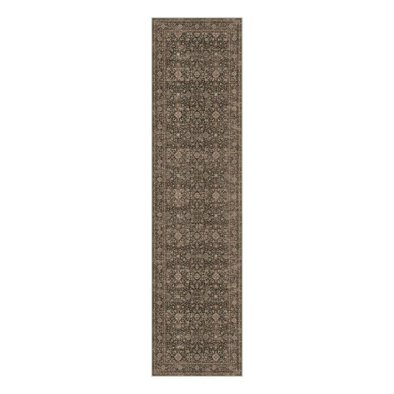 HomeRoots Floral Medallion Traditional Rectangle Area Rug