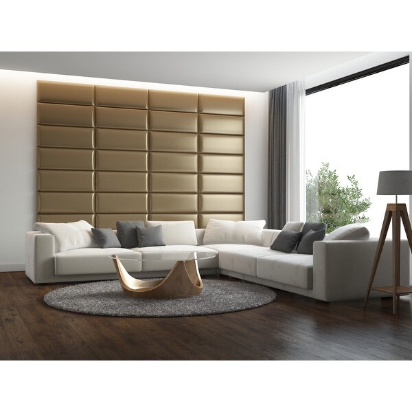 Vant Upholstered Wall Panels (Headboards) Set of 4 - Metallic Gold - 30 Inch - Full-Queen.