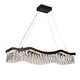 preview thumbnail 13 of 13, Modern Glam 1-Light LED Crystal Chandelier Island Lights for Dining Room - W 33.5" x H 9" x D 7.9"