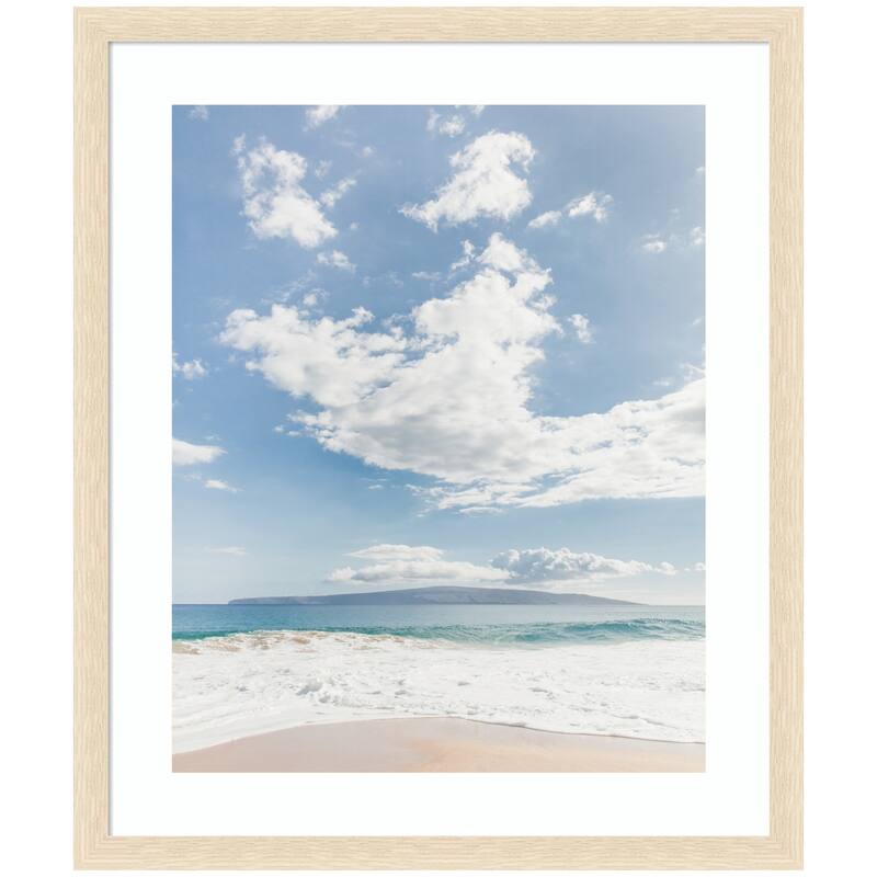 Kate and Laurel Framed Art Beach by Alicia Abla - 22x26 - Natural