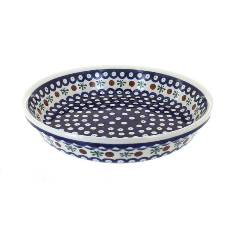 Blue Rose Polish Pottery 879 Zaklady Pie Plate - Nature
