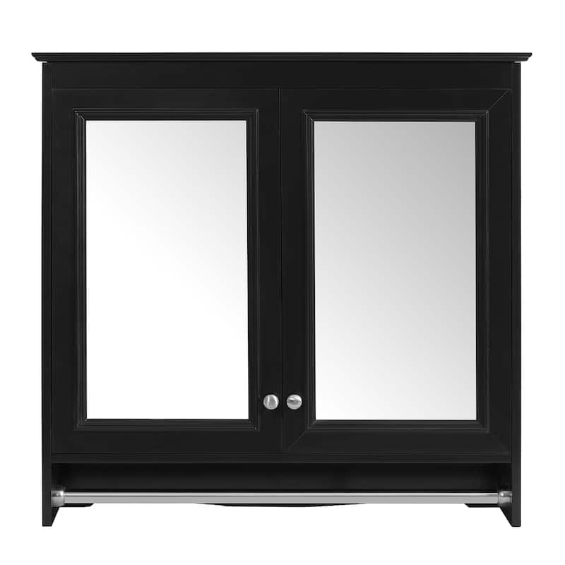 30" 3-in-1 Bathroom Mirror Medicine Cabinet - Wall Mounted with Adjustable Shelves, Soft Close Doors & High-Define Mirror