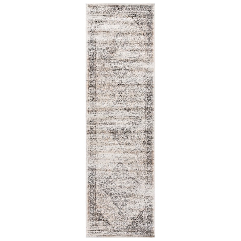 SAFAVIEH Atlas Liesel Vintage Oriental Viscose Rug - 2'2" x 8' Runner - Ivory/Beige
