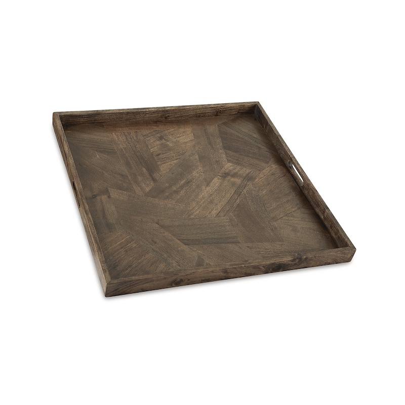 Signature Design by Ashley Heddford Brown Tray - 27" W x 27" D x 2" H