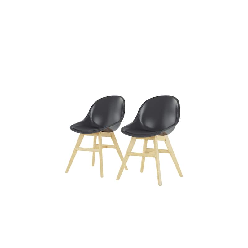 Midtown Concept Indoor Poh Dining Set - Black chairs with Cushions