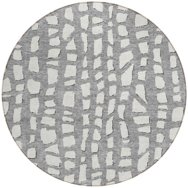 HomeRoots Abstract Transitional Rectangle Outdoor Rug