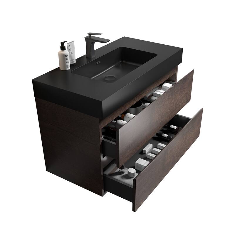 36" Bathroom Vanity with Sink, Large Storage