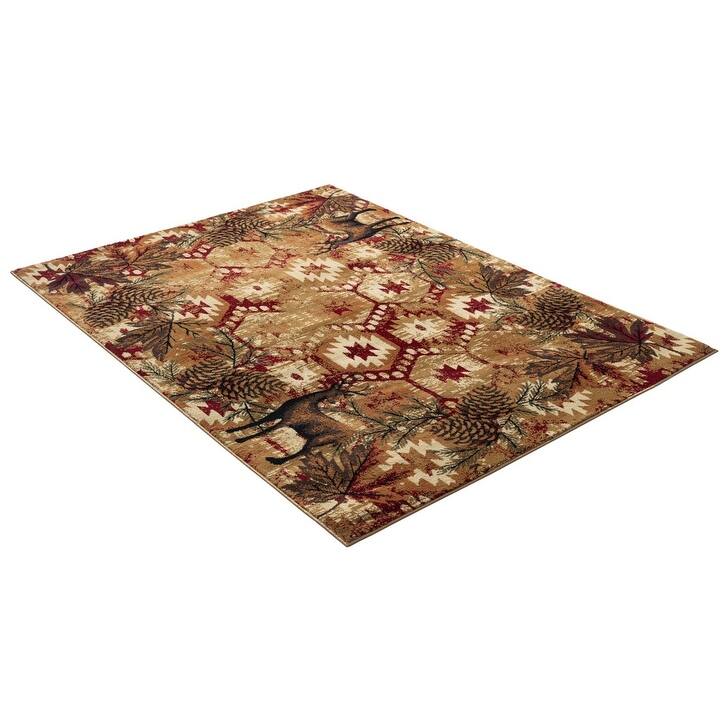 Sunset Valley Antioch Red Southwest Lodge Area Rug
