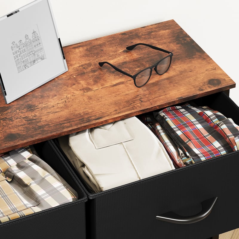 Modern Wide Dresser Storage Tower with 8 Drawers