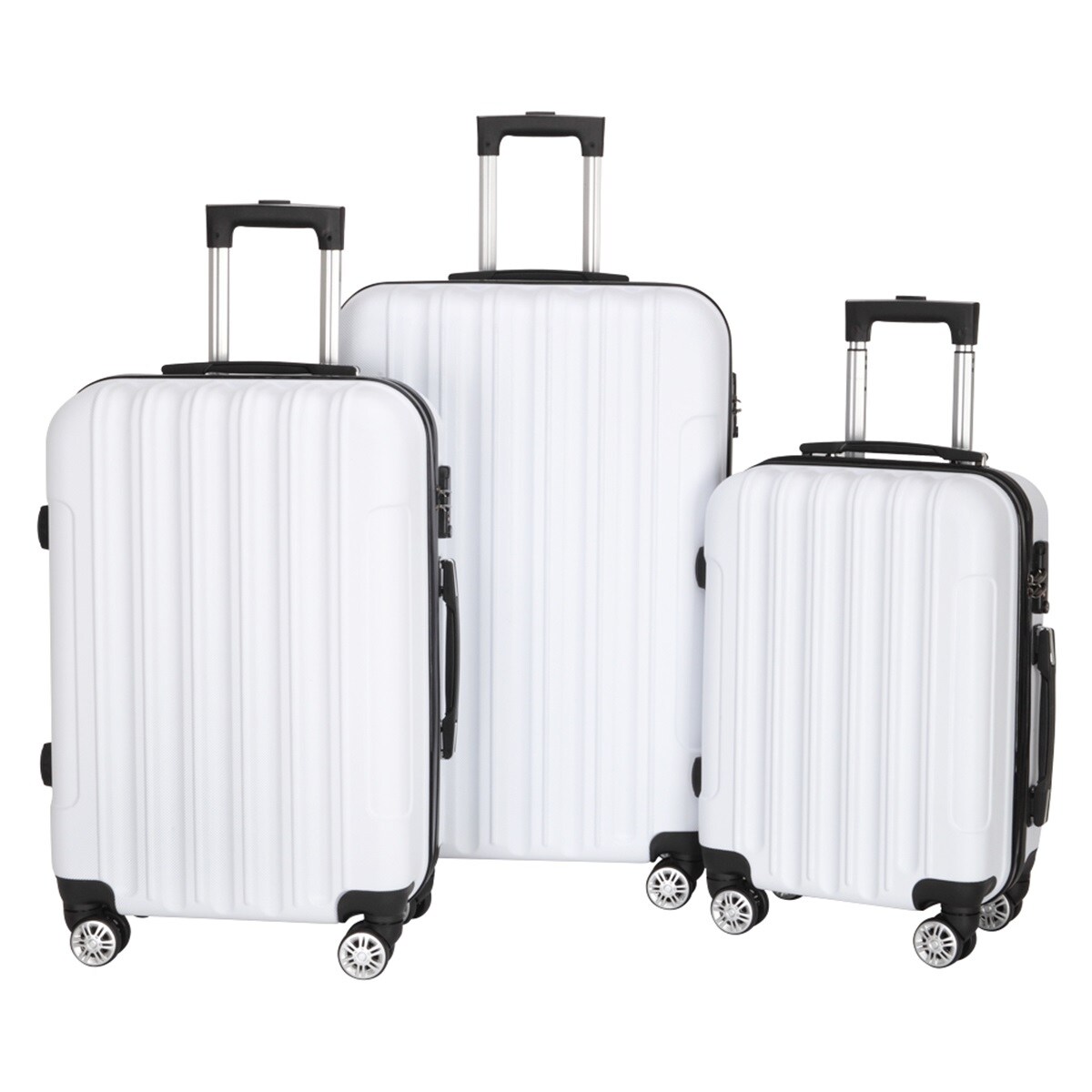 large white suitcase