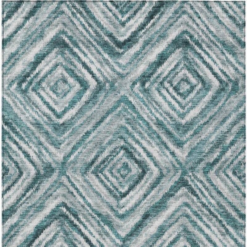 HomeRoots Geometric Transitional Rectangle Outdoor Rug