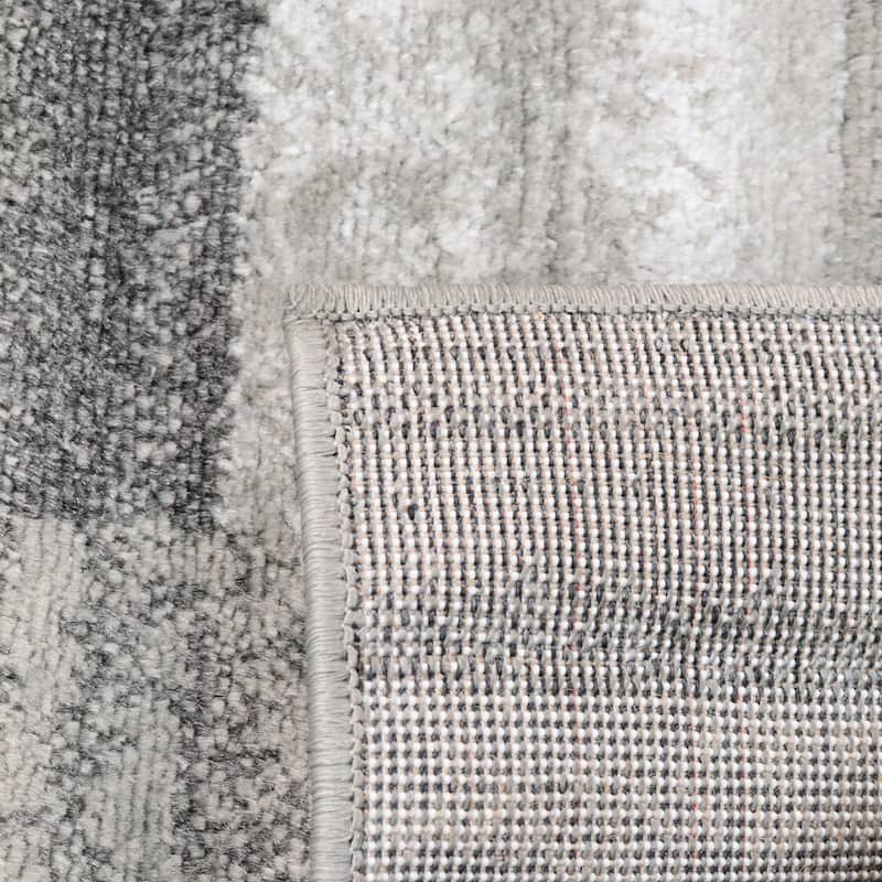 Modern Stripe Color Block Indoor Area Rug or Runner by Superior