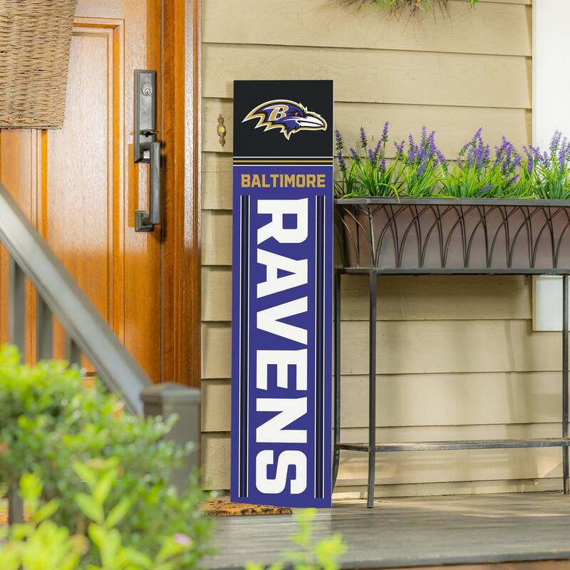 47" Double Sided Seasonal Porch Leaner, Baltimore Ravens - 47" x 11.25"