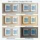 preview thumbnail 7 of 6, American Art Decor Blue Seashell Mosaic 3D Textured Wall Art, 2 Piece Set - Coastal Vertical Panels with Champagne Frame