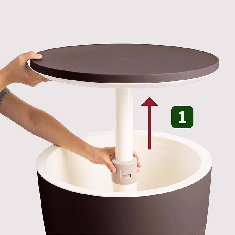 Lagoon Cancun Resin All Weather 2-In-1 Side Table and Cooler