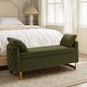 preview thumbnail 27 of 65, Robert Modern Upholstered Flip Top Storage Bench with Two Pillows by HULALA HOME Moss