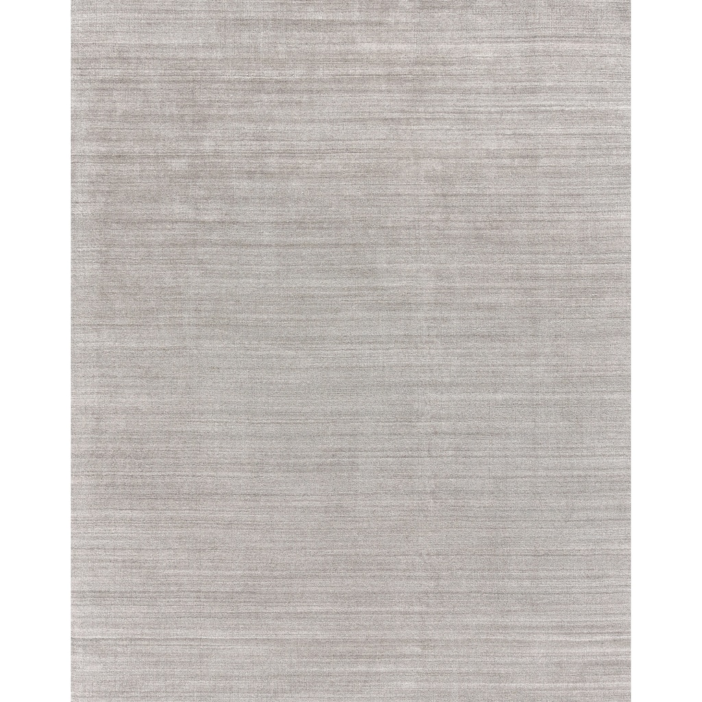 EXQUISITE RUGS Sanctuary Hand-loomed Bamboo Silk/Wool Grey Area Rug.