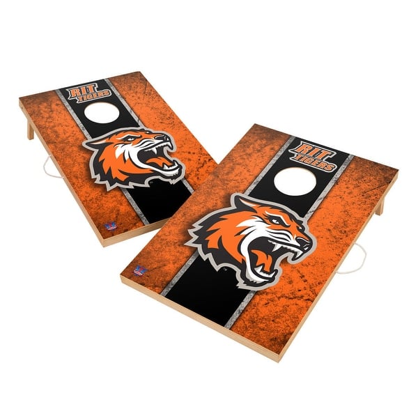 slide 2 of 5, Vintage Rochester Institute of Technology Tigers Regulation 2x4 Cornhole Set