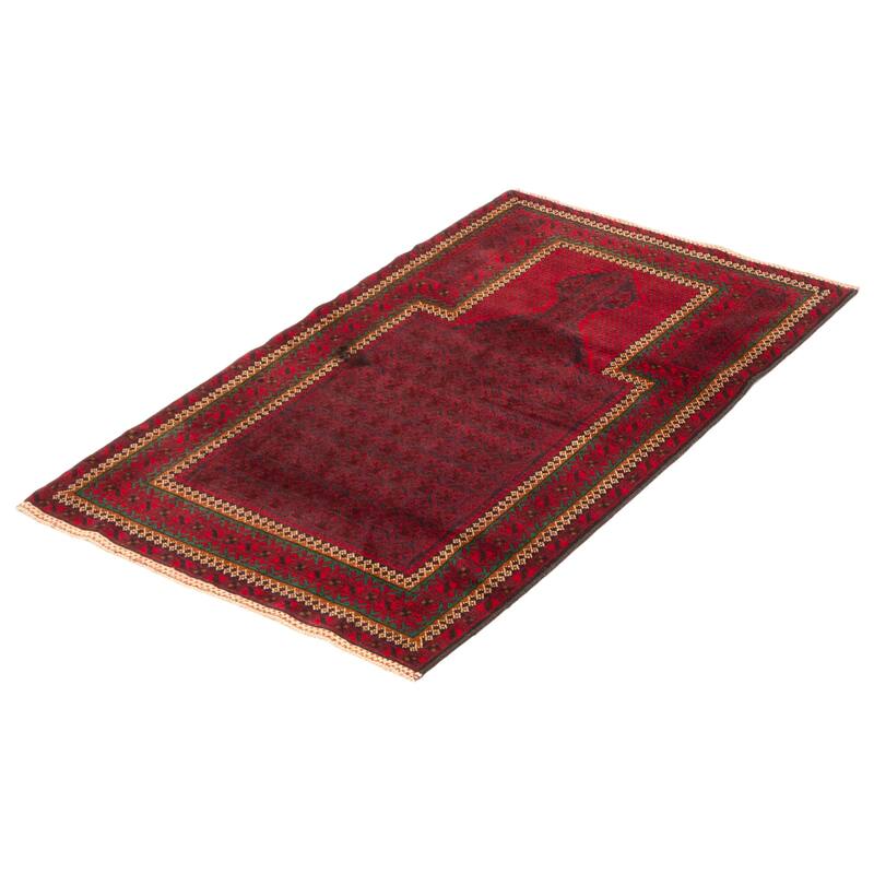 Teimani Burgundy Rug 2'11" x 5'2" - 2'11 x 5'2