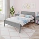 preview thumbnail 23 of 27, Max and Lily Full-Size Bed with Panel Headboard Grey