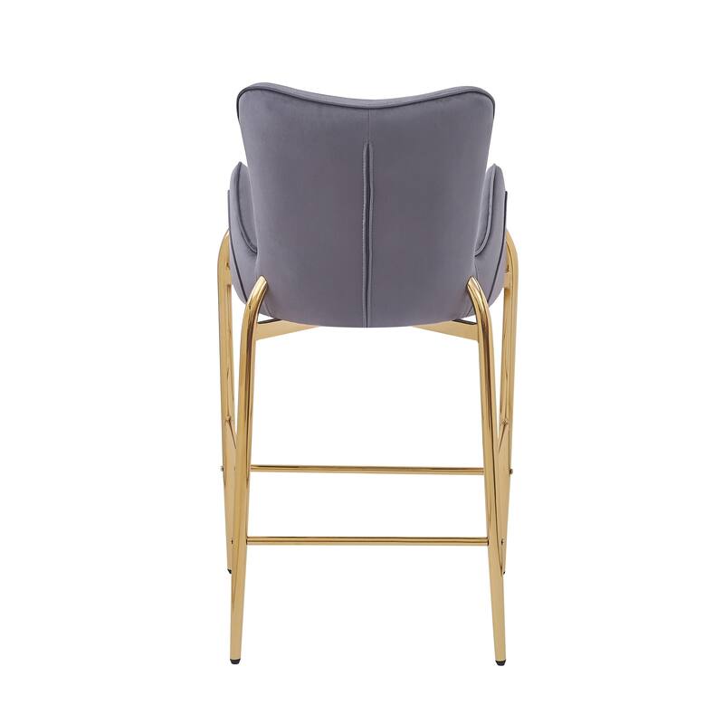 Christopher Knight Home - Jasars Modern Upholstered Velvet Counter Stool with Metal Frame