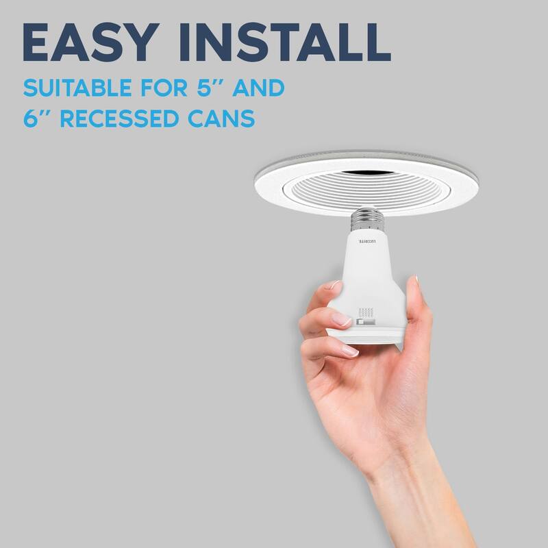 Luxrite PAR30 Long Neck LED Flood Light Bulb 10W=75W 5CCT 850 Lumens Dimmable Damp Rated ETL Listed E26 Base (4 Pack)