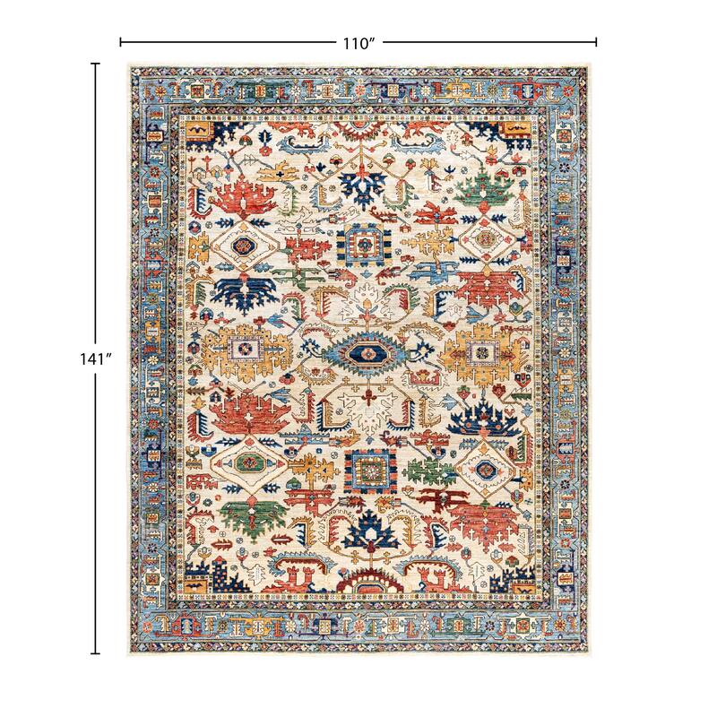 Serapi One-of-a-Kind Hand-Knotted Area Rug - Ivory - 9' 2" x 11' 9"