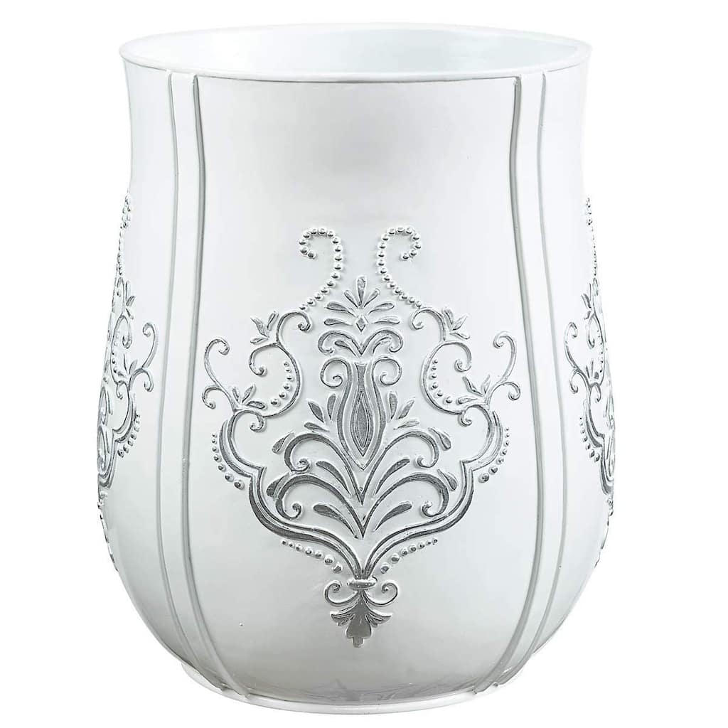 Creative Scents Vintage White Elegant Bathroom Trash Can - Overstock ...