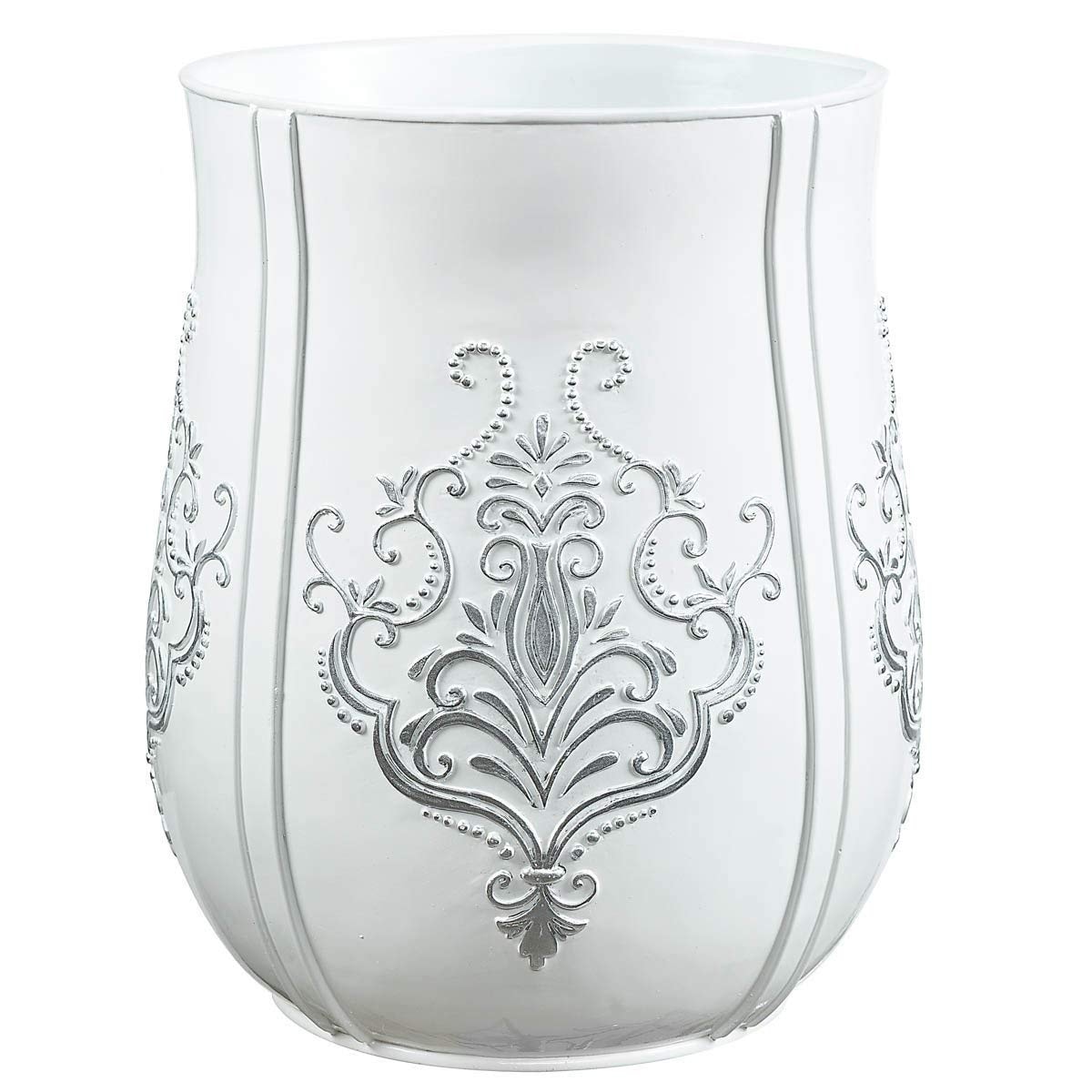 Creative Scents Vintage White Elegant Bathroom Trash Can