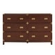 preview thumbnail 9 of 22, Kedric 6-Drawer Gold Accent Dresser by iNSPIRE Q Bold