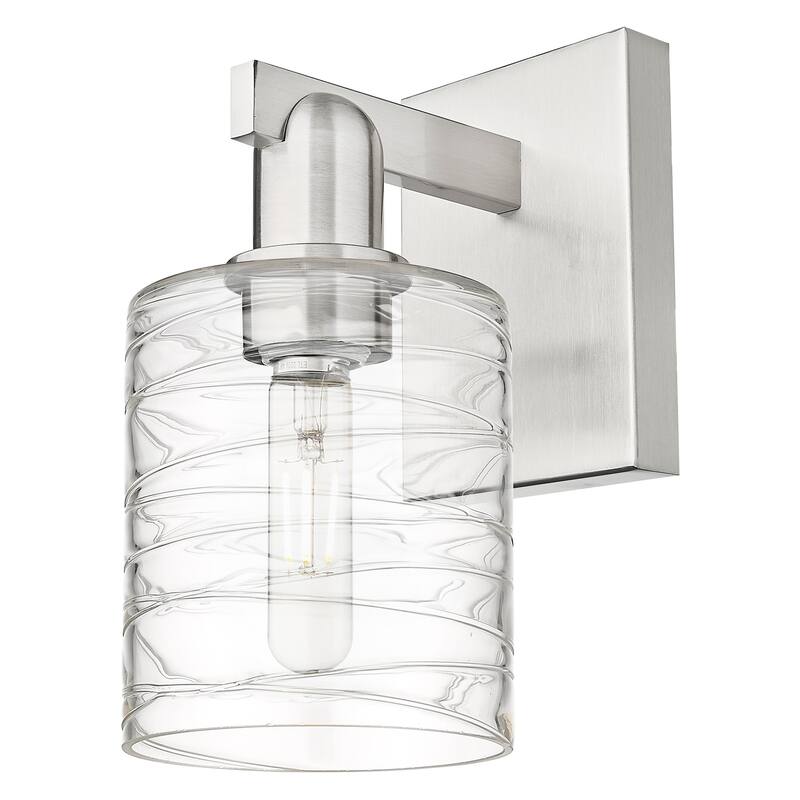 Innovations Lighting 716-1W-11-5 Cobbleskill Sconce Cobbleskill 11" - Brushed Satin Nickel / Deco Swirl